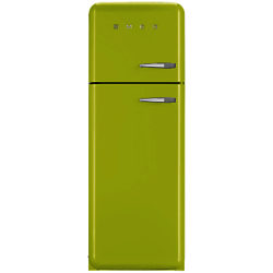 Smeg FAB30LF Fridge Freezer, A++ Energy Rating, Left-Hand Hinge, 60cm Wide Lime Green